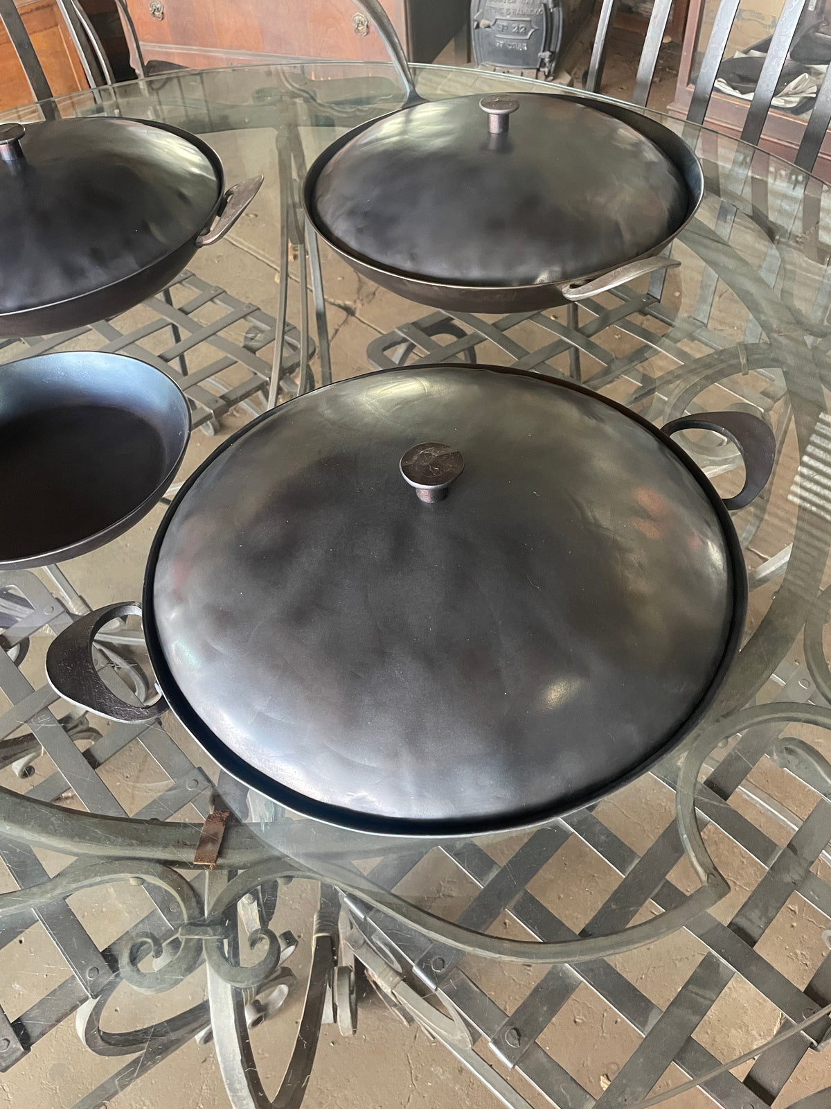 Hand-Forged Carbon Steel Lids